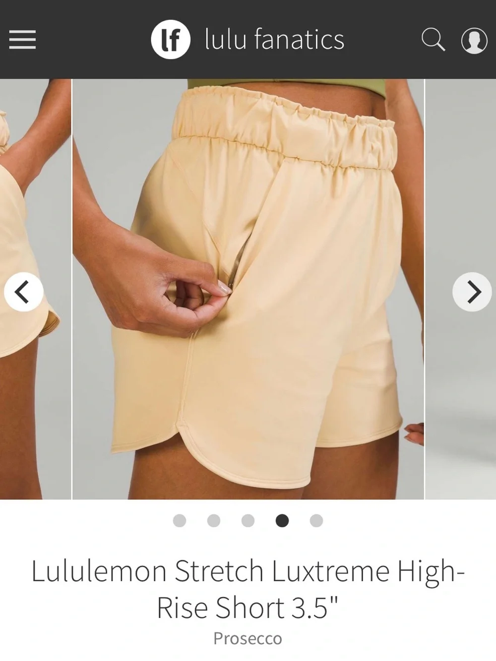 Lululemon Stretch Luxtreme High-Rise Short 3.5